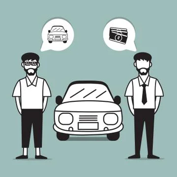 Buying car. vector design . Stock Illustration