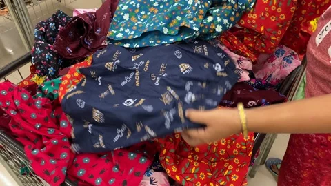 Buying clothes Stock Footage 171082470