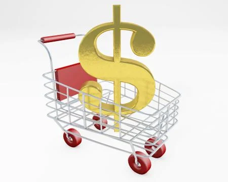 Buying dollar forex concept 3d rendering golden texture sign Stock Illustration