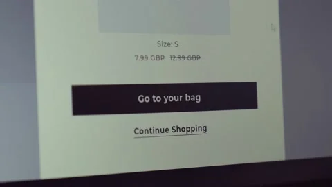 Buying goods in online store using PC. Pressing the Buy button to shop and pay Stock-Footage 160788859
