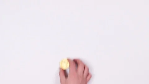 Buying goods in the store for bitcoin. Crypto currency in the store. Top view Stock Footage 88824434