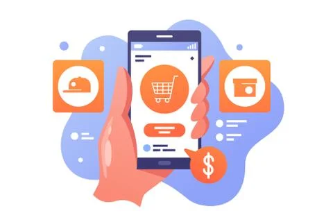 Buying from home Stock Illustration