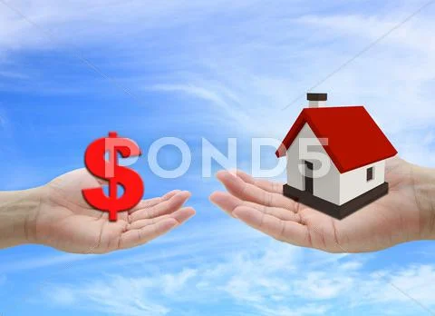 Buying house Stock Illustrationen