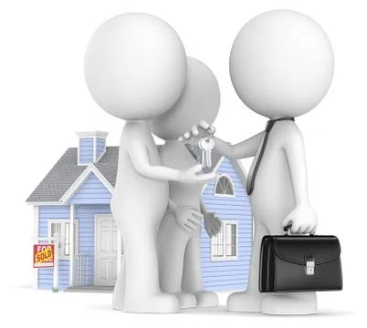 Buying a House. Illustrazione stock