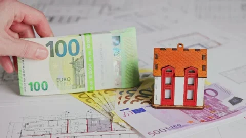 Buying a house with a mortgage Stock Footage 238564203