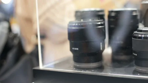 Buying a lens for your camera Video stock 88396420