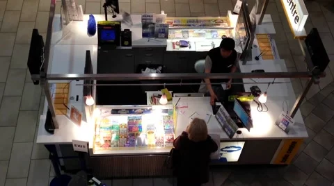 Buying lottery ticket Video stock 55168448