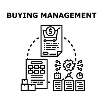 Buying management process for efficient procurement operations 库存插图