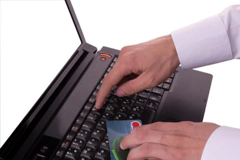 Buying over the internet Stock Photos