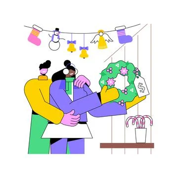 Buying presents isolated cartoon vector illustrations. Stock Illustration