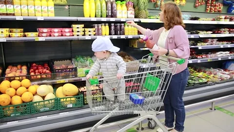 Buying products Stock Footage 134020502