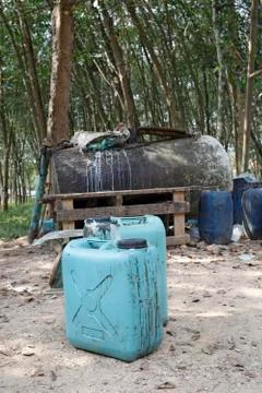 Buying rubber solution Foto stock