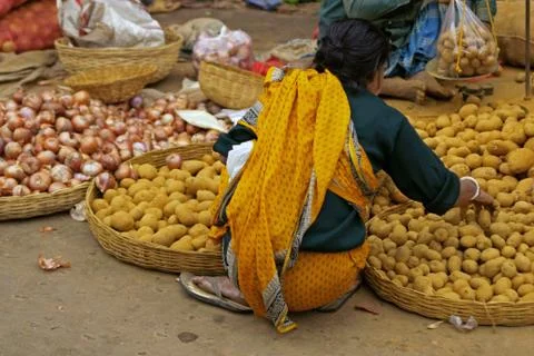 Buying Vegetables Foto stock
