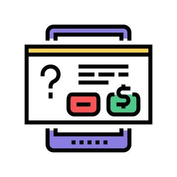 Buying window on tablet screen color icon vector illustration イラスト素材