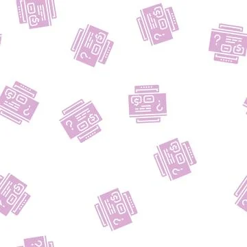 Buying window on tablet screen glyph seamless pattern イラスト素材