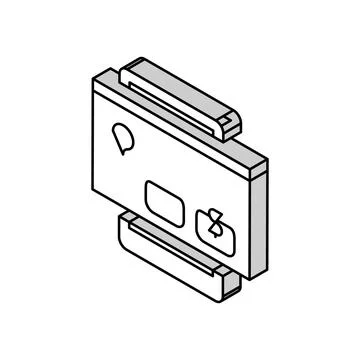 Buying window on tablet screen isometric icon vector illustration Illustrazione stock
