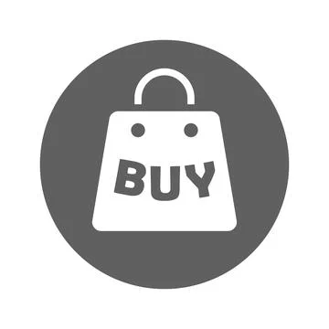 Buys, purchase icon. Gray vector graphics. Stock Illustration