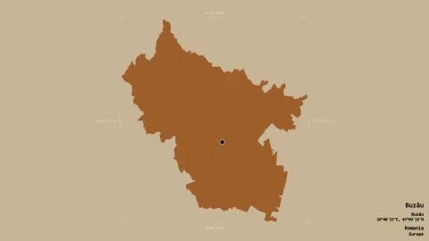Buzau - Romania. Bounding box. Pattern Stock Illustration
