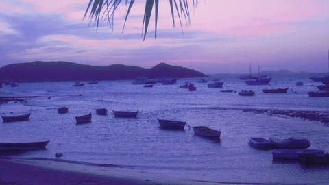 Buzios at dusk in Rio de Janeiro, Brazil Stock Footage 92152053