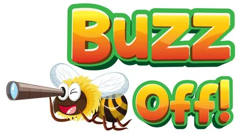 Buzz Off! Funny Bee Cartoon with Cute Animals Stock Illustration
