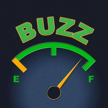 Buzz gauge shows scale awareness and exposure Stock Illustration