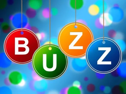 Buzz internet representing world wide web and public relations Stockillustratie