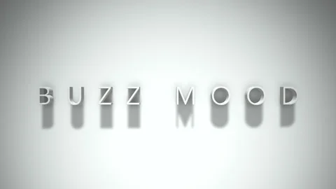 Buzz mood 3D title animation with shadows on a white background Stock Footage 297568373