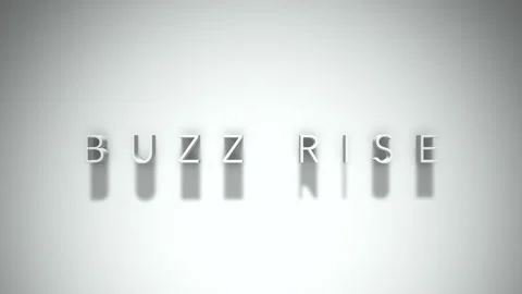 Buzz rise 3D title animation with shadows on a white background Vídeos de archivo 297568327