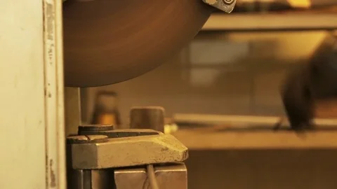 Buzz saw cutting the metal Stock Footage 72767134