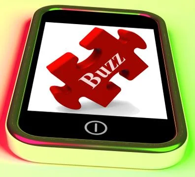 Buzz smartphone means creating publicity and awareness Stock Illustration