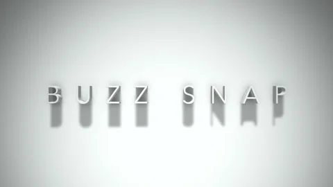 Buzz snap 3D title animation with shadows on a white background Stock Footage 297568306