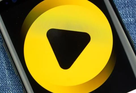 Buzz vide mobile app on Samsung s8. Stock Photos