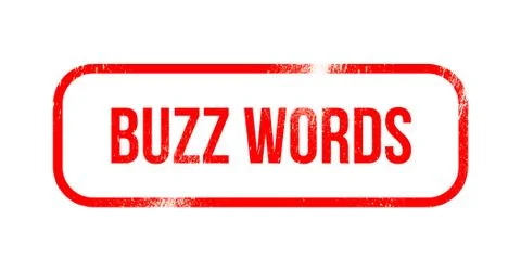 Buzz words - red grunge rubber, stamp 스톡 일러스트