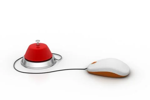 Buzzer connect with mouse Stock Illustration