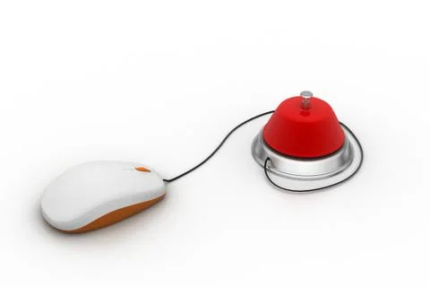 Buzzer connect with mouse Illustrazione stock