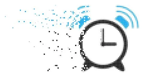 Buzzer Shredded Pixel Icon Illustrazione stock
