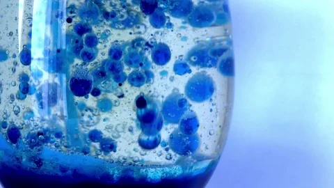 Buzzing blue bubbles Stock Footage 70420410