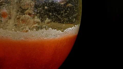 Buzzing red bubbles close Stock-Footage 70420377