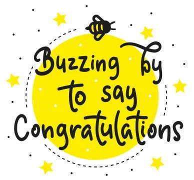 Buzzing By To Say Congratulations Stock Illustration
