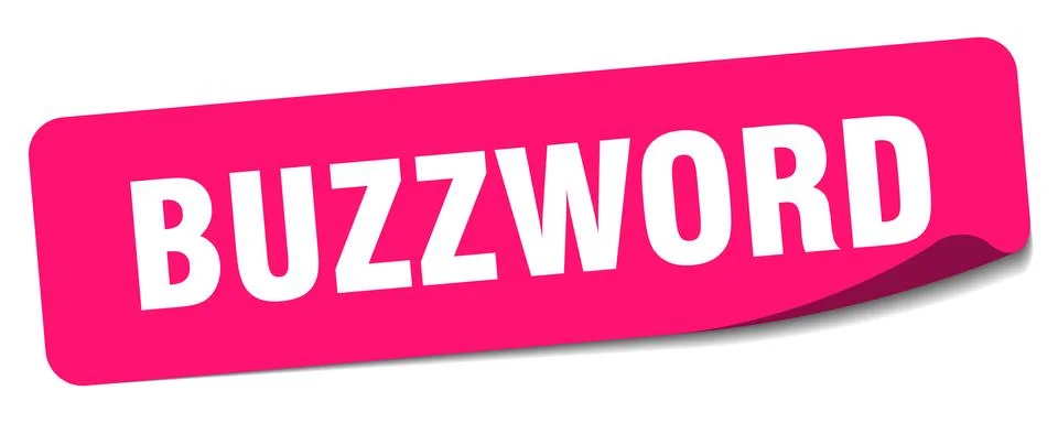 Buzzword sticker. buzzword label Stock Illustration