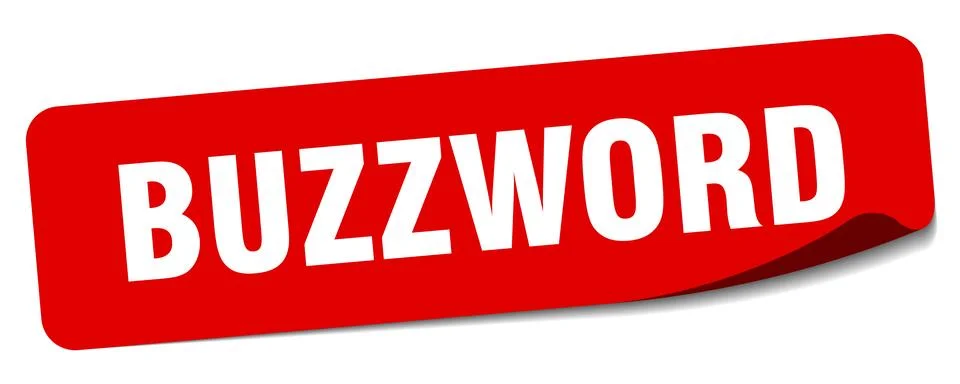 Buzzword sticker. buzzword label Stock Illustration