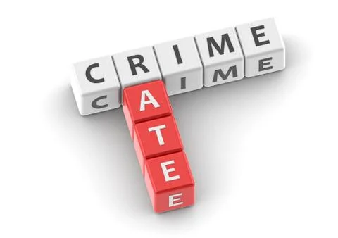 Buzzwords crime rate Stock Illustration