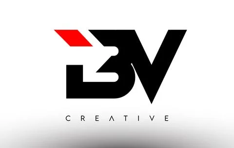 BV Creative Modern Letter Logo Design. BV Icon Letters Logo Vector Stock Illustration