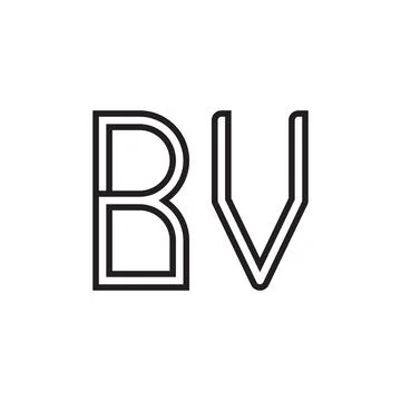 Bv initial letter vector logo icon 스톡 일러스트