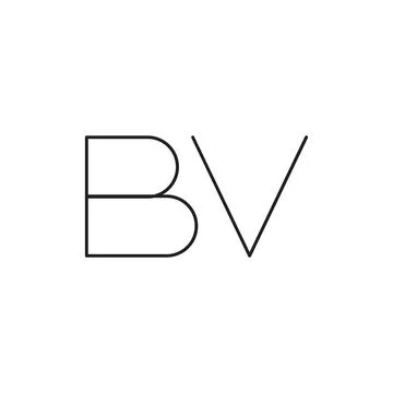 Bv initial letter vector logo Stock Illustration