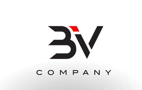 BV Logo.  Letter Design Vector. Stock Illustration