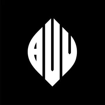 BVV circle letter logo design with circle and ellipse shape. BVV ellipse lett Illustrazione stock