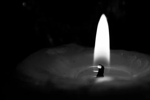 B&amp;W candle Stock Photos