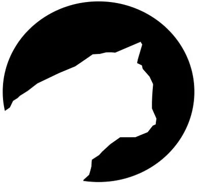 Bw cat logo Stock Illustration