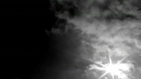 BW clouds and sun Stock Footage 622523